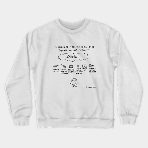 Messages from the Divine Crewneck Sweatshirt by The Cosmic Haruka